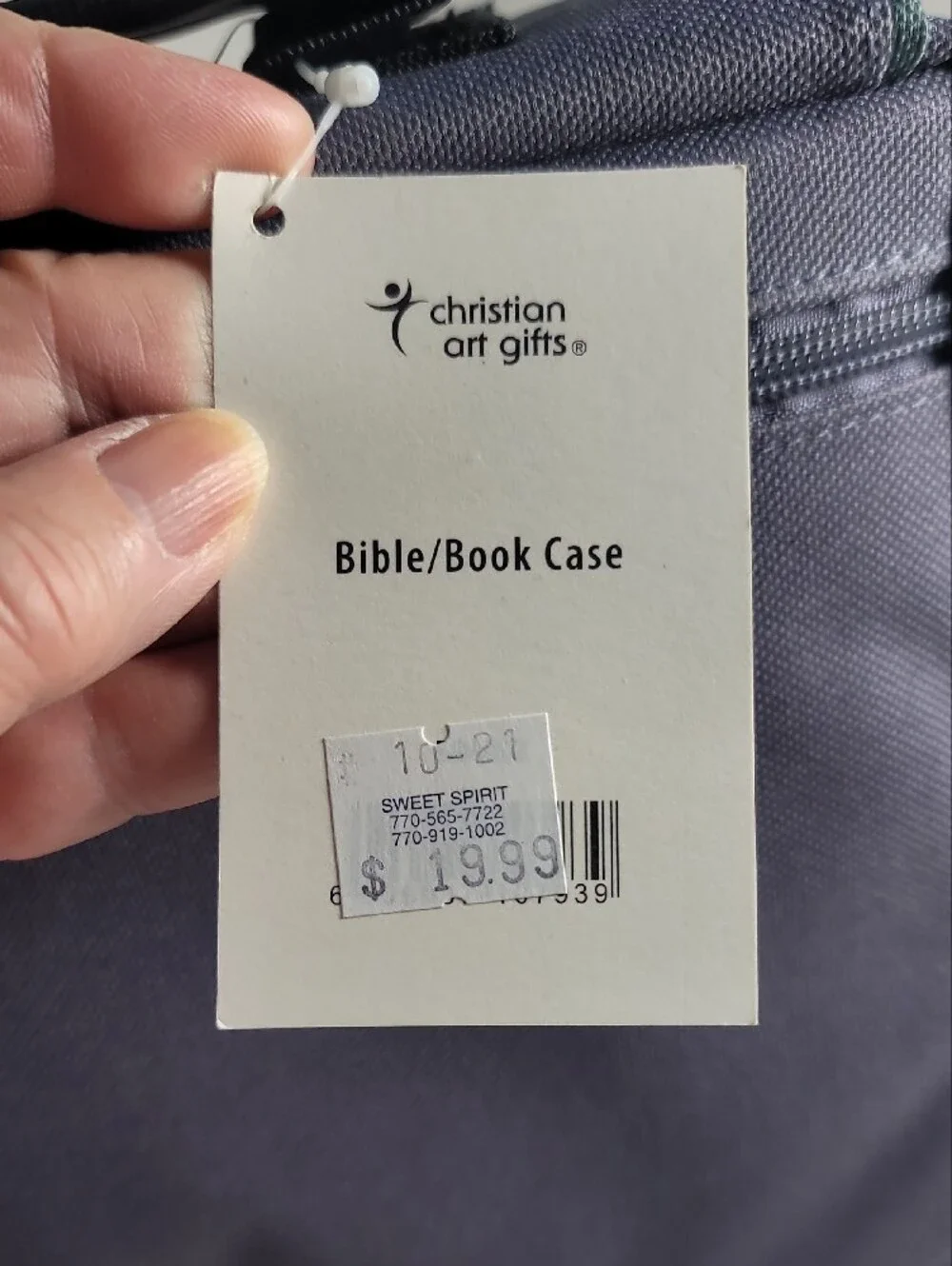 Chrustian Art Gifts - Three-Fold Bible/Book Case - Deep Plum W Gray Trim. NWT